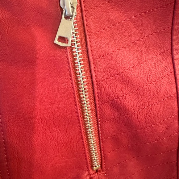 Baccini Women's Burgundy Jacket Size Large Whimsigoth, Biker, Grunge, Fairy - Picture 6 of 10